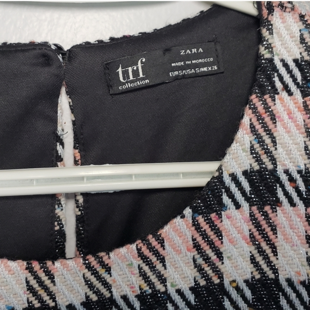 Zara Tweed Plaid Pinafore Dress - Picture 4 of 12